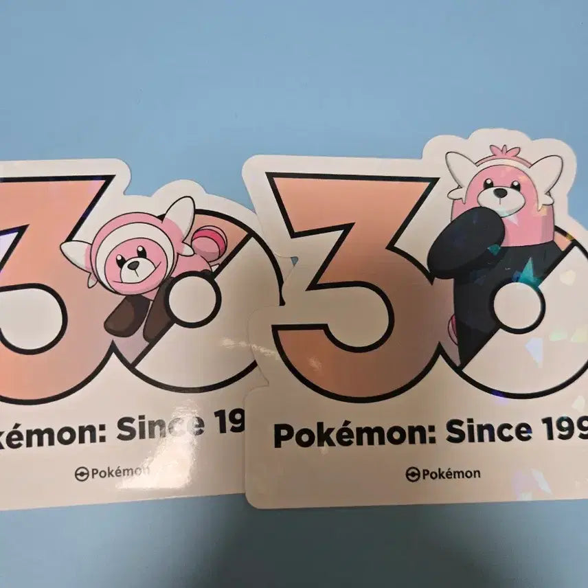 [BUNJANG] Pokemon 30th Anniversary Logo Stickers Bundle Set / 일괄)포켓몬스터 포켓몬 30주년 로고 스티커 포곰곰 이븐곰
