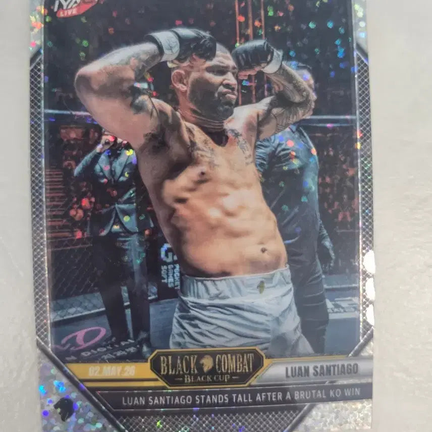 [BUNJANG] Black Combat Leopard Card (Black Cup) - Luann Santiago KO Victory / 블랙컴뱃 레오파드 카드(블랙컵)