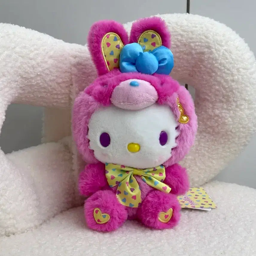 [BUNJANG] Sanrio Hello Kitty Spring Rabbit Plush Doll / 헬로키티 스프링 래빗 누이 인형