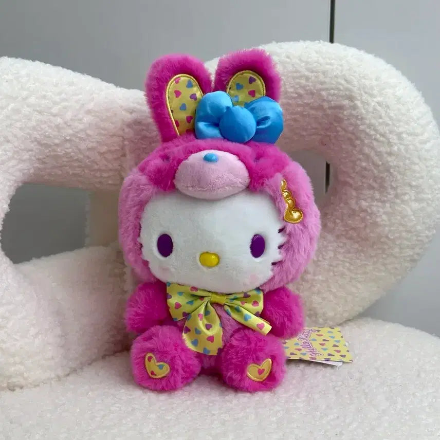 [BUNJANG] Sanrio Hello Kitty Spring Rabbit Plush Doll / 헬로키티 스프링 래빗 누이 인형