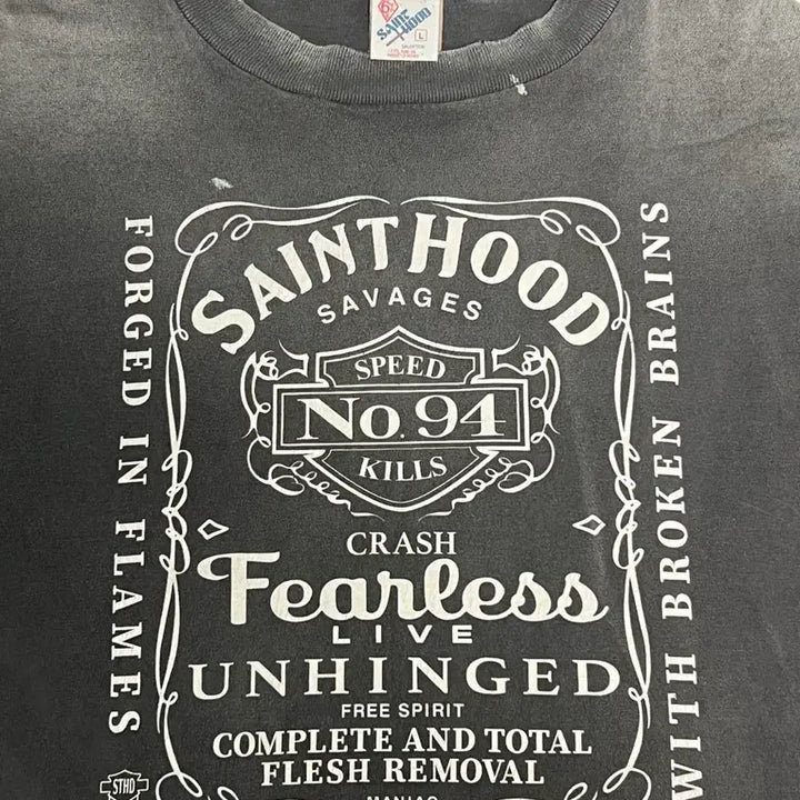 [BUNJANG] Saint Michael Neighborhood Fearless T-Shirt / 세인트 미카엘 네이버후드 피어리스 티셔츠