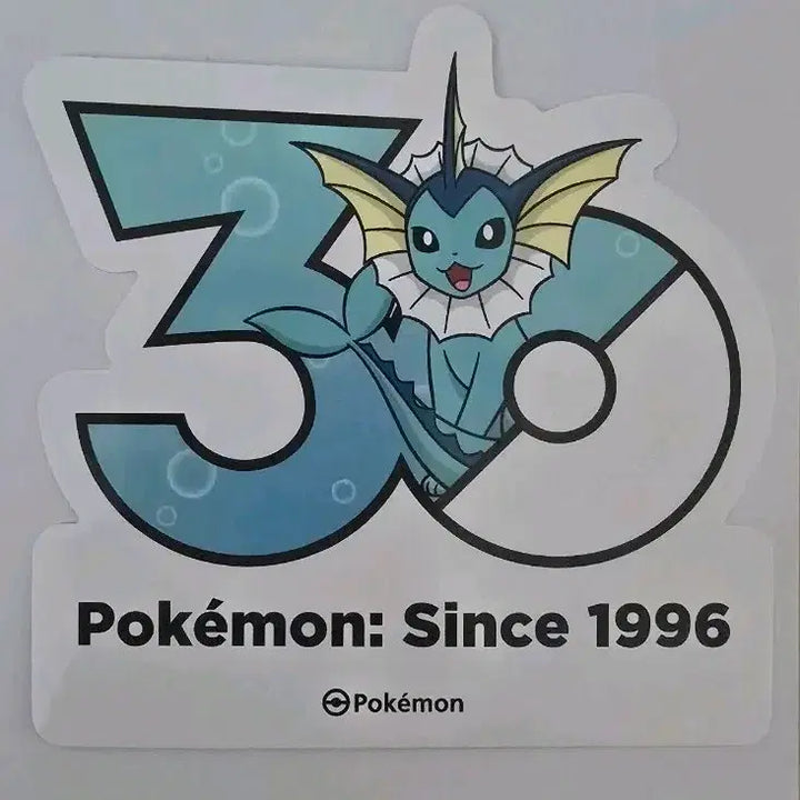 [BUNJANG] Pokemon 30th Anniversary Vaporeon Sticker / 포켓몬 30주년 기념 스티커 샤미드