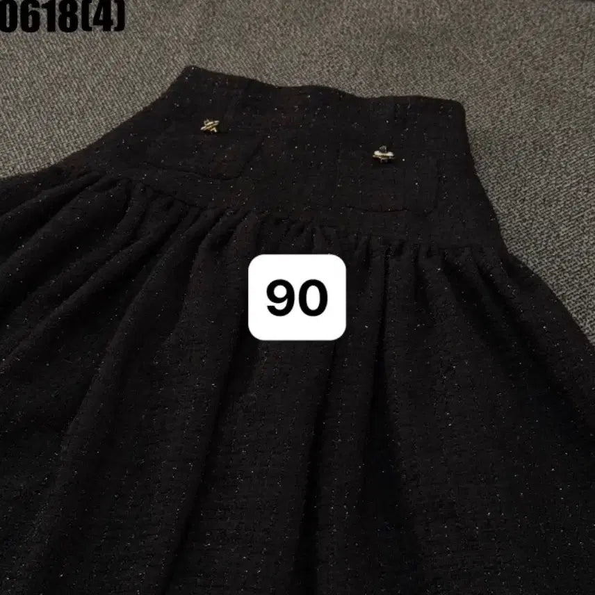 [BUNJANG] Black Tweed Skirt (Vintage) / [90] 블랙 트위드 스커트 (빈티지 0618)