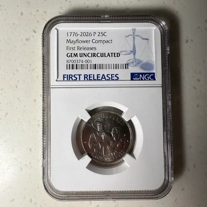 [BUNJANG] NGC Graded 1776-2026 Mayflower 25 Cents Commemorative Coin - USA 250th Anniversary / 1776-2026 NGC 메이플라워 25센트 기념주화 미국 건국 250주
