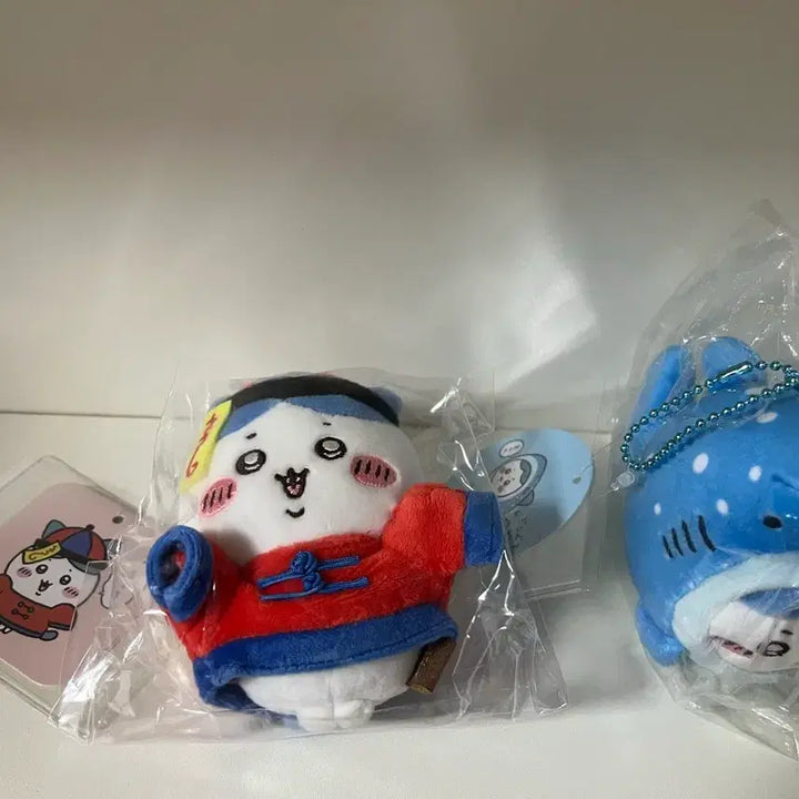 [BUNJANG] Chiikawa Nagao Market Vampire Hachiware &amp; Shark Hachiware Mascot Set / 치이카와 나가노마켓 강시 하치와레 + 상어 하치와레