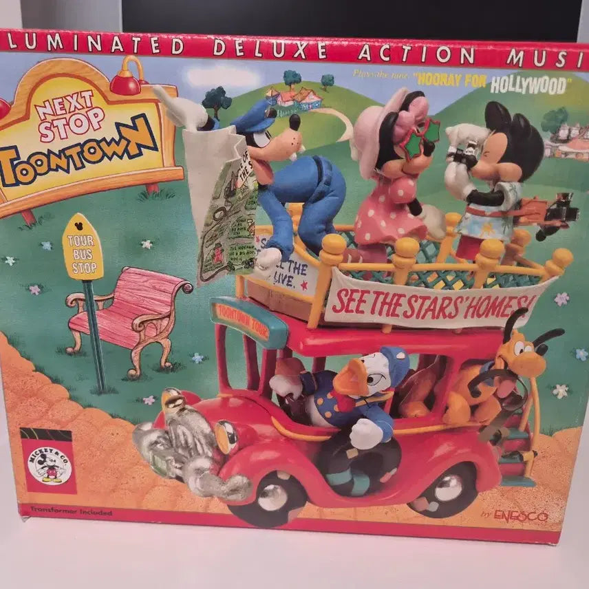 [BUNJANG] Enesco Disney Mickey, Minnie, Goofy, Pluto Figurine Music Box / 에네스코 디즈니 미키 미니 구피 플루토 피규어 뮤직박스