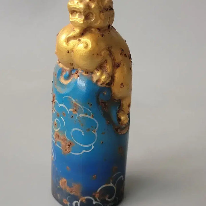 [SOLD OUT] 금색 사자 청화 운문 장신구