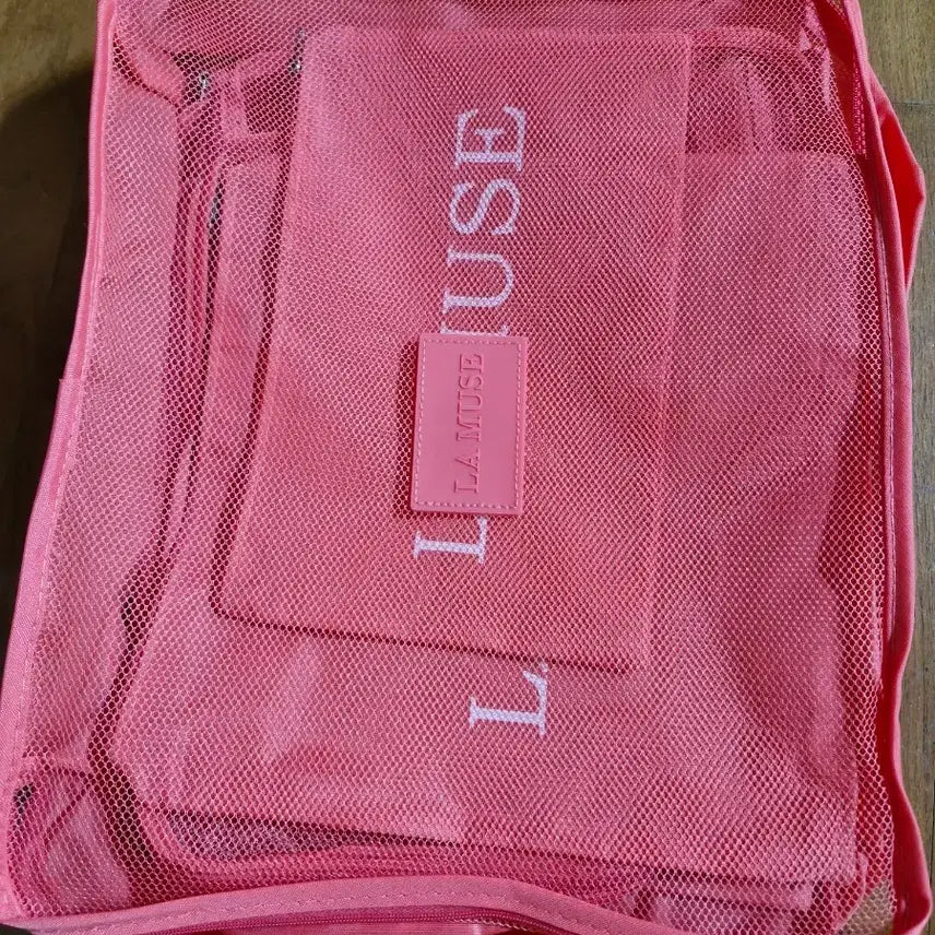 [BUNJANG] La Muse Mesh Pouch Pink / 파우치 핑크