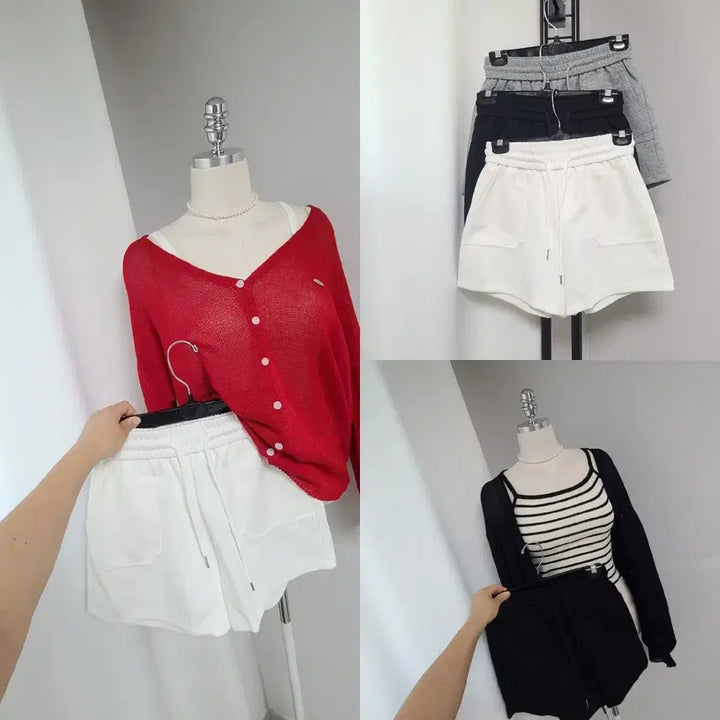 [BUNJANG] A-Line High-Waisted Shorts (Durable Fabric) / 새-허벅지반쪽팬츠(탄탄소재)