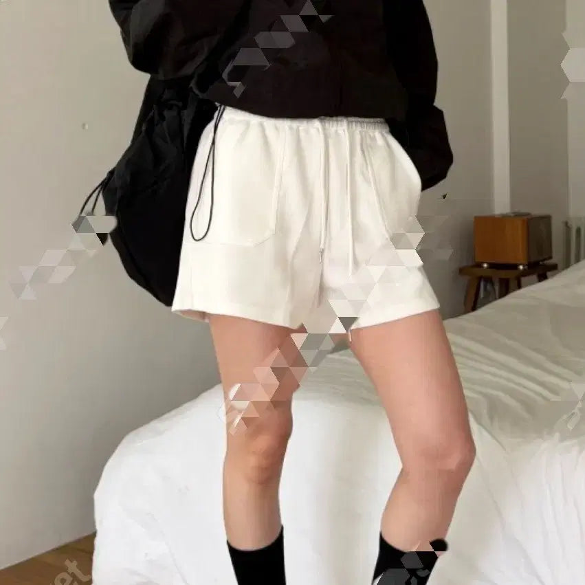[BUNJANG] A-Line High-Waisted Shorts (Durable Fabric) / 새-허벅지반쪽팬츠(탄탄소재)