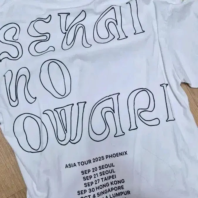 [BUNJANG] Sekai no Owari 2025 Korea Tour MD T-shirt XL / 세카이노오와리 2025내한 md 티셔츠