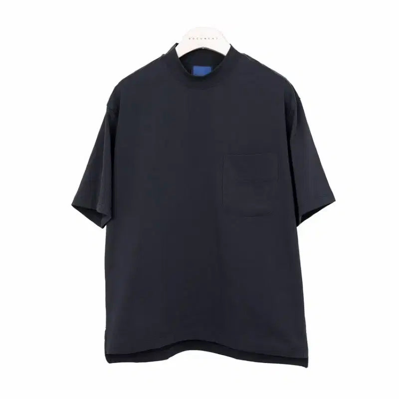 [BUNJANG] Document Mock Neck Pocket T-Shirt Navy S / 도큐먼트 모크넥 티셔츠 네이비 S
