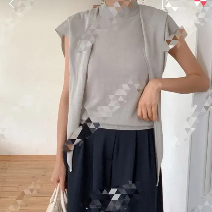 [BUNJANG] Shoulder Set Knit / 새-ma-숄set 썸머니트