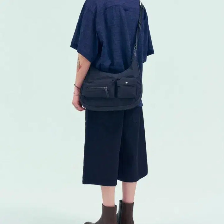 [BUNJANG] Dope JASON Leather Mix Two Pocket Crossbody Messenger Bag / 새상품 도프제이슨레더 믹스 투 포켓 크로스백 메신저백