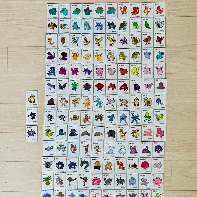 [BUNJANG] Pokemon Stickers Bundle Set (Gen 1, Art, Pixel, Gold) / 포켓몬 띠부씰 조금씩 모은거 일괄 판매합니다.(1세대,아트,픽셀,골드)
