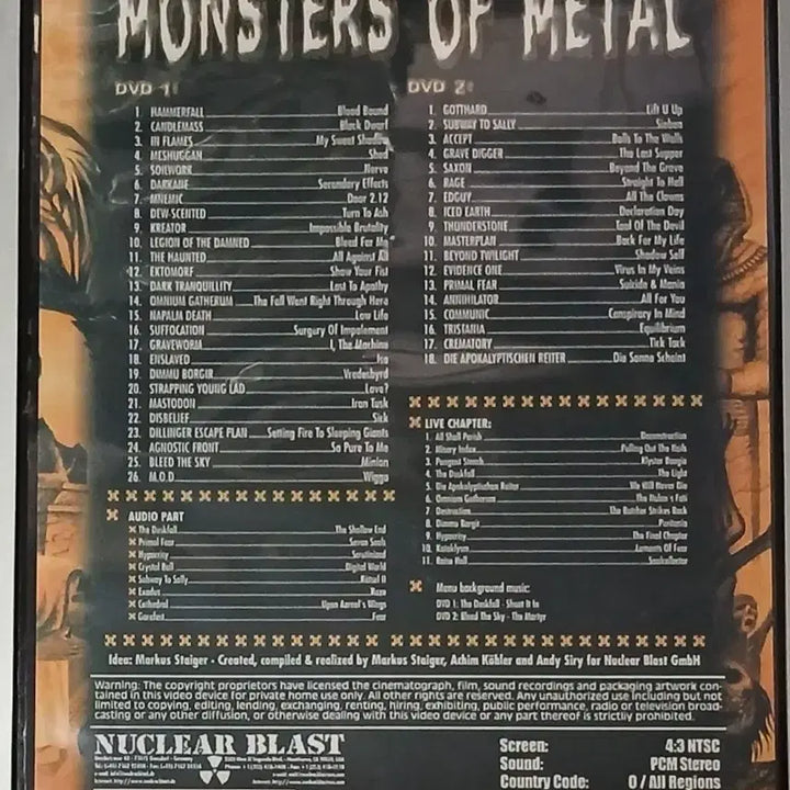 [BUNJANG] Monsters of Metal Compilation Double DVD / (영상) 메탈 DVD 2장 더블 몬스터 오브 메탈밴드 컴필레이션