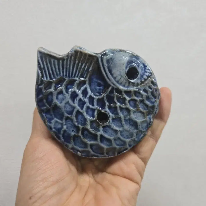 [BUNJANG] Authentic Joseon Dynasty Large Gilt-Bronze Carp Inkstone / 진품 조선말기 대형 통청채 붕어 연적 민속품