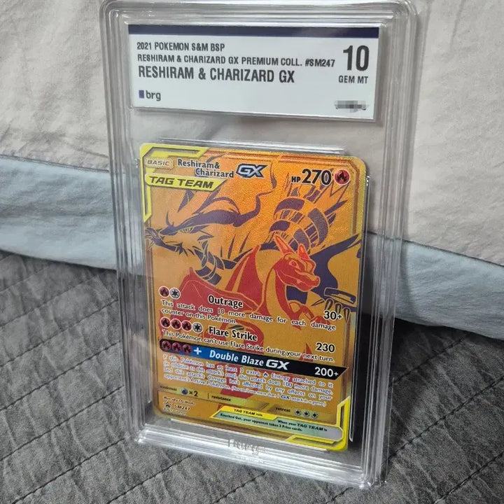 [BUNJANG] Pokemon Reshiram &amp; Charizard GX Premium Tag Team Card BRG10 / 북미판 태그팀 레시라무&amp;리자몽 brg10