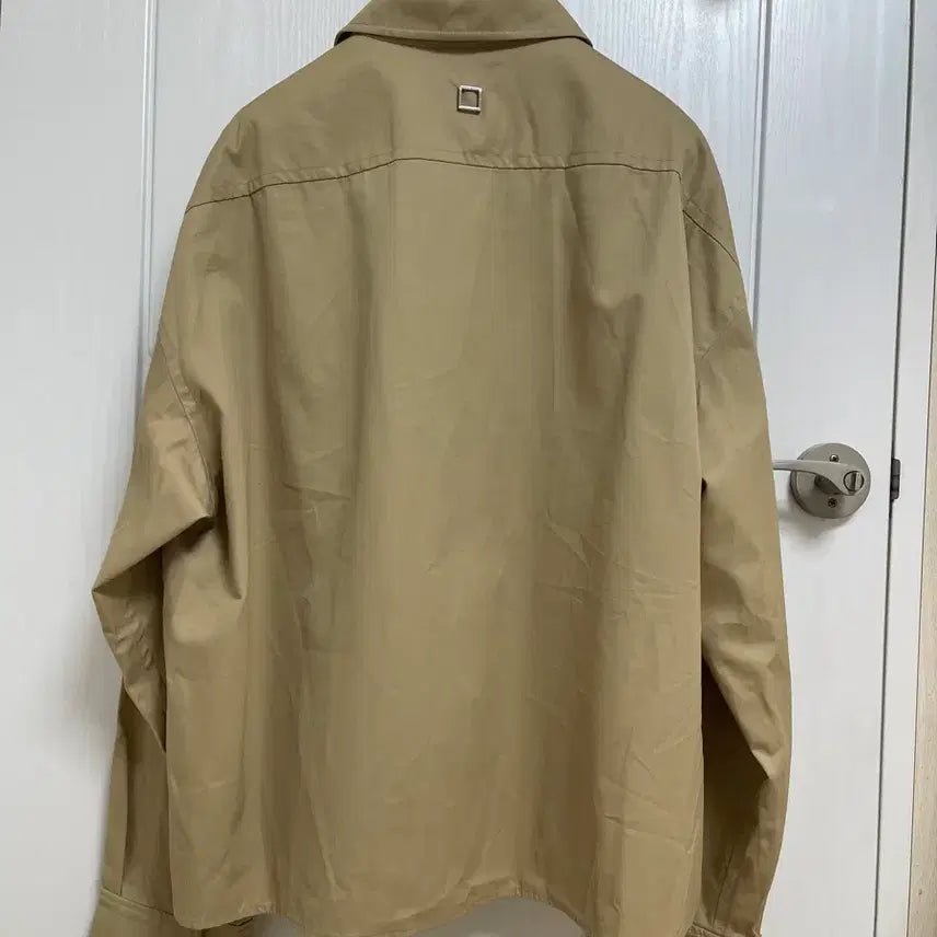 [BUNJANG] Wooyoungmi Half-Zip Shirt Coat Beige Size 50 / 우영미 코트 하프집업 셔츠 베이지 50
