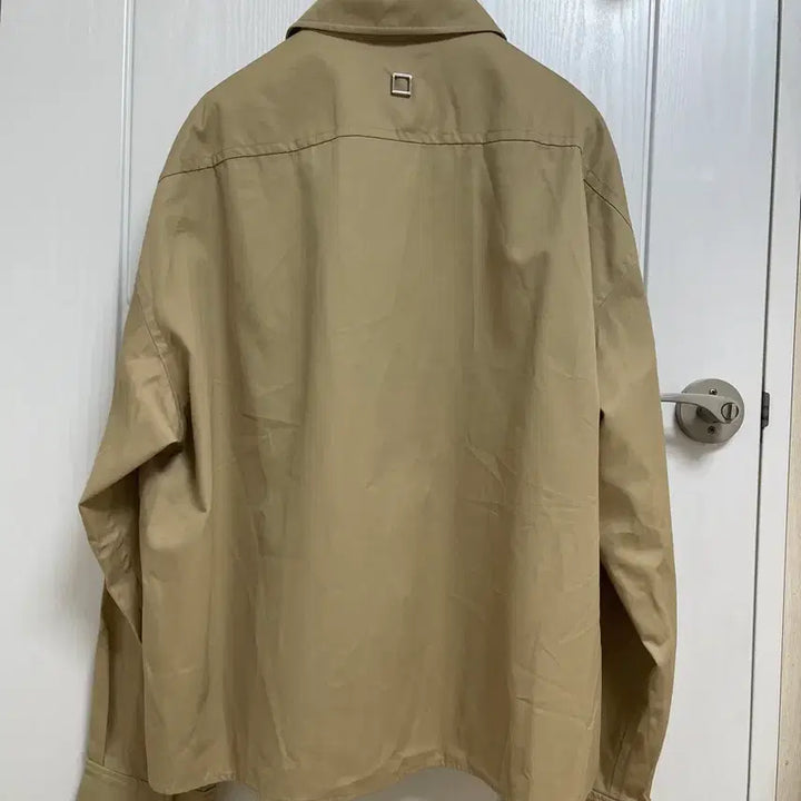 [BUNJANG] Wooyoungmi Half-Zip Shirt Coat Beige Size 50 / 우영미 코트 하프집업 셔츠 베이지 50