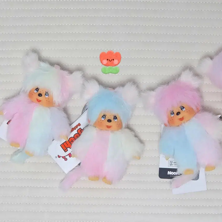[BUNJANG] Tie-Dye Monchhichi Keychain / [새상품]타이다이몬치치 키링-하늘색