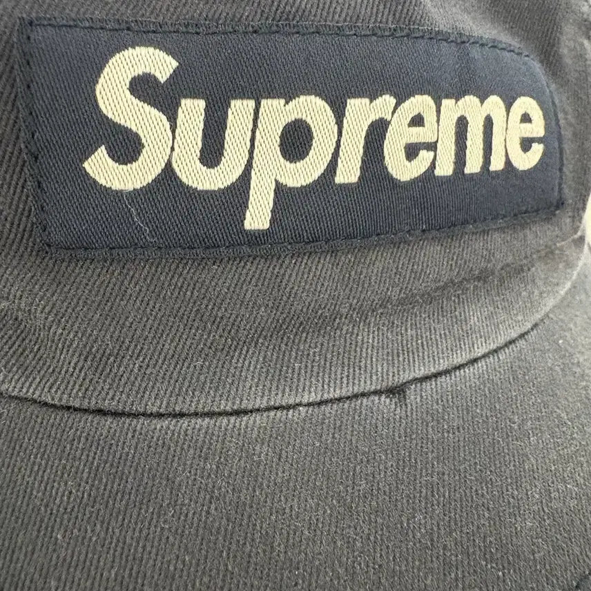 [BUNJANG] Supreme Washed Chino Camp Cap Navy / 슈프림 워시드 치노 캠프캡 네이비