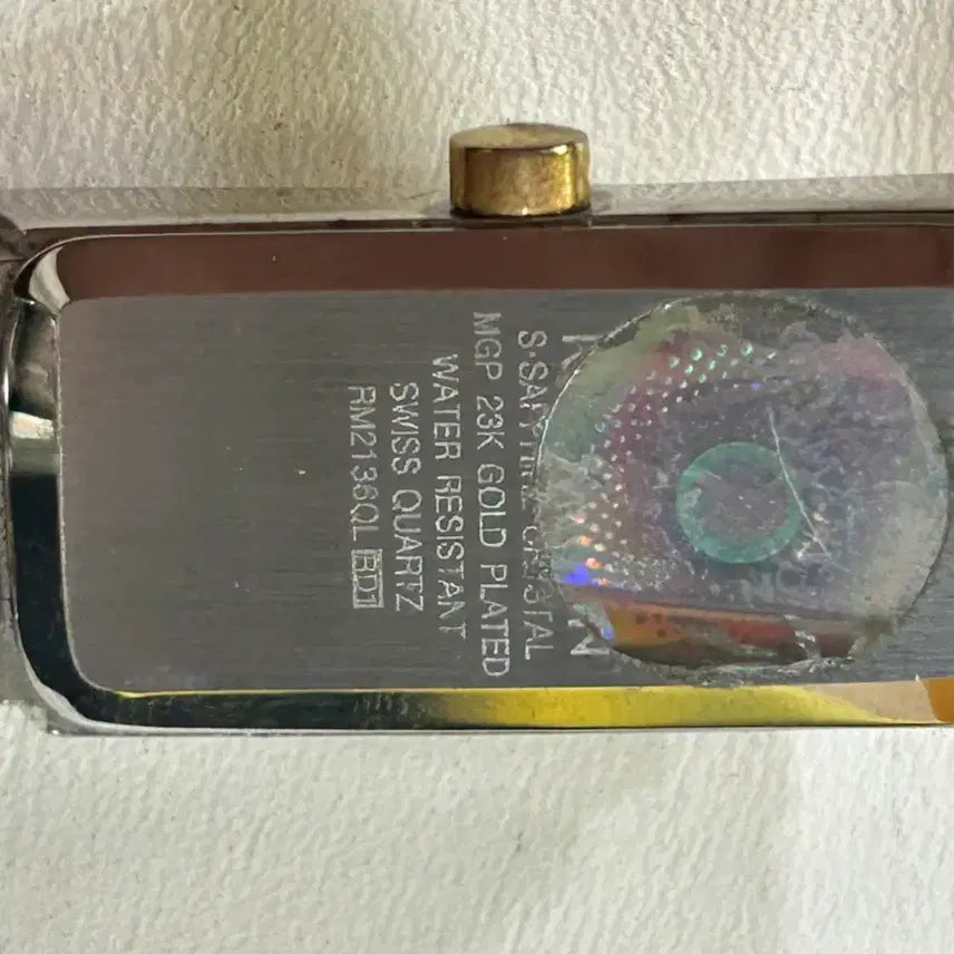 [SOLD OUT] 로만손 23k 도금 사각 큐빅 빈티지 여성시계