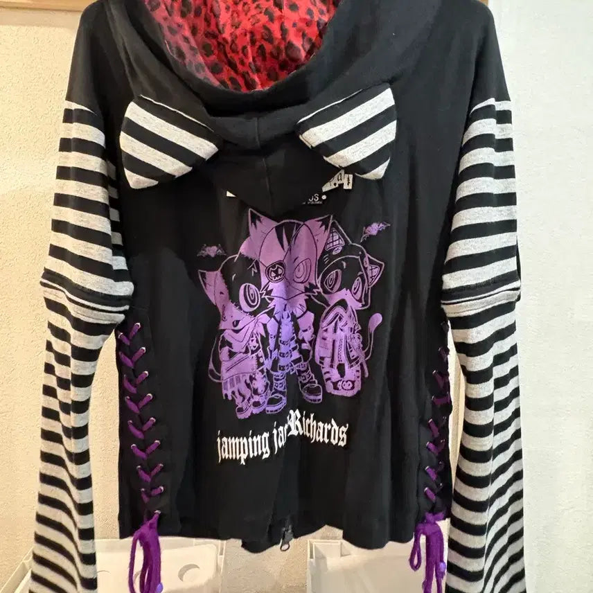[BUNJANG] MAZZ Cat Ear Hoodie Zip-Up (Detachable Sleeves) / (6월한정월말할인)마즈 고양이귀 후드집업 (팔분리가능)