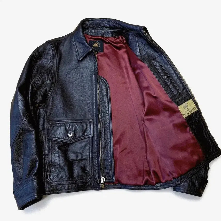 [BUNJANG] Lostworld G8 Heavy Goatskin Leather Jacket / 로스트월드 G8 가죽자켓 (38) 밴슨, 쇼트, 콕핏usa