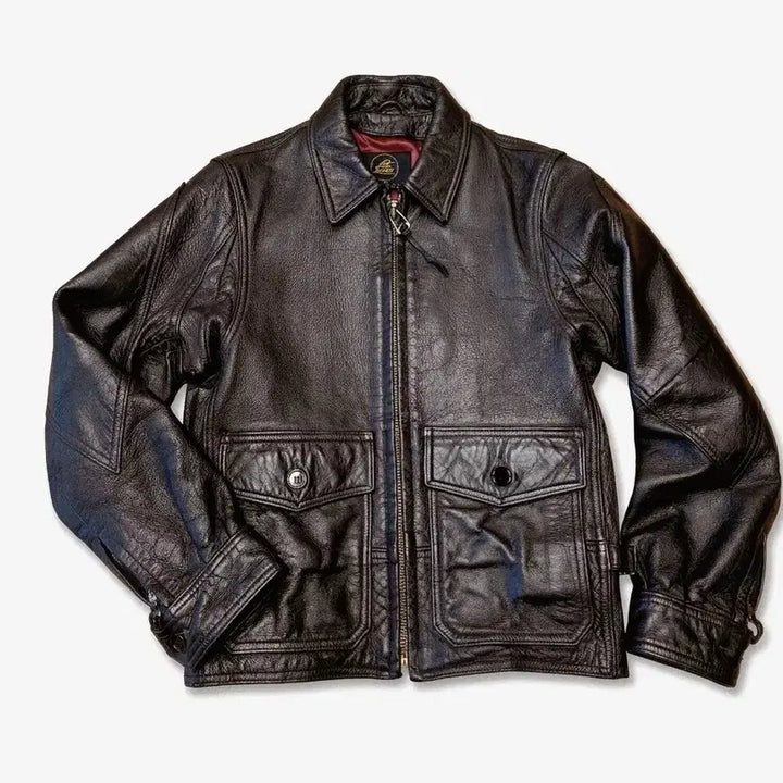 [BUNJANG] Lostworld G8 Heavy Goatskin Leather Jacket / 로스트월드 G8 가죽자켓 (38) 밴슨, 쇼트, 콕핏usa