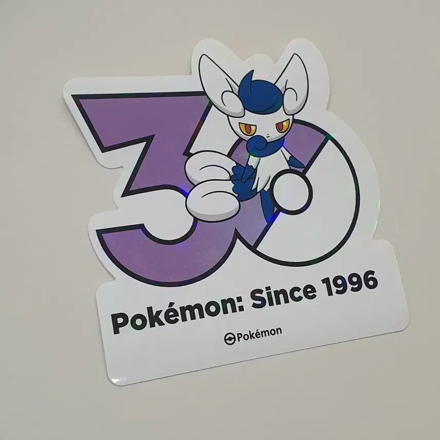 [BUNJANG] Pokemon 30th Anniversary Logo Sticker Nyanzic (Female) / 포켓몬 30주년 로고 스티커 냐오닉스 (암)