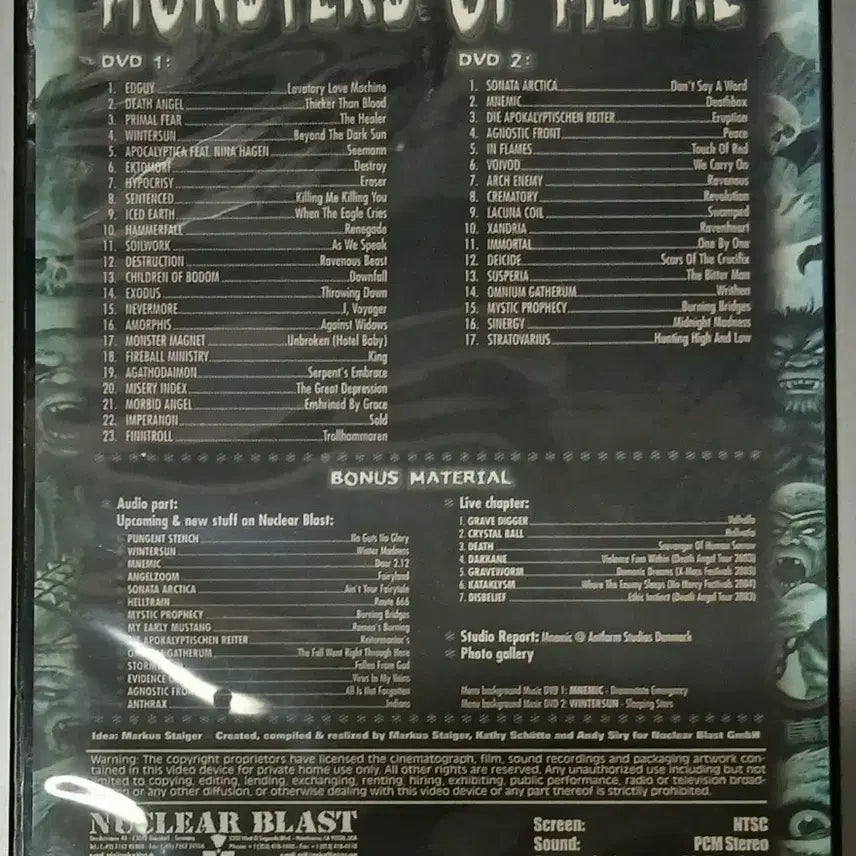 [BUNJANG] Monster of Metal Compilation Double DVD Vol. 3 / (영상) 메탈 DVD 2장 몬스터 오브 메탈 컴필레이션