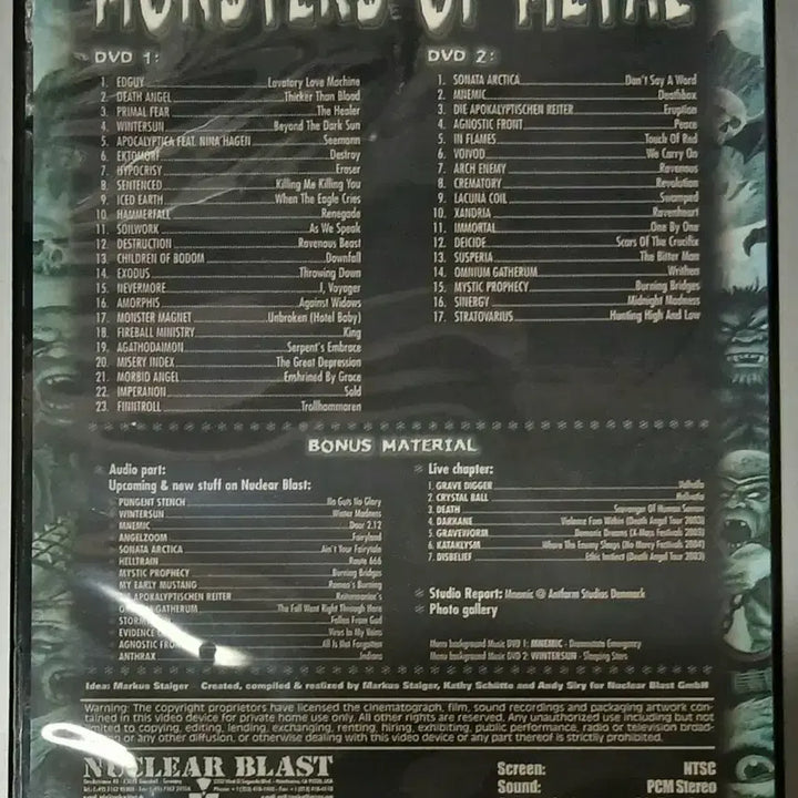 [BUNJANG] Monster of Metal Compilation Double DVD Vol. 3 / (영상) 메탈 DVD 2장 몬스터 오브 메탈 컴필레이션