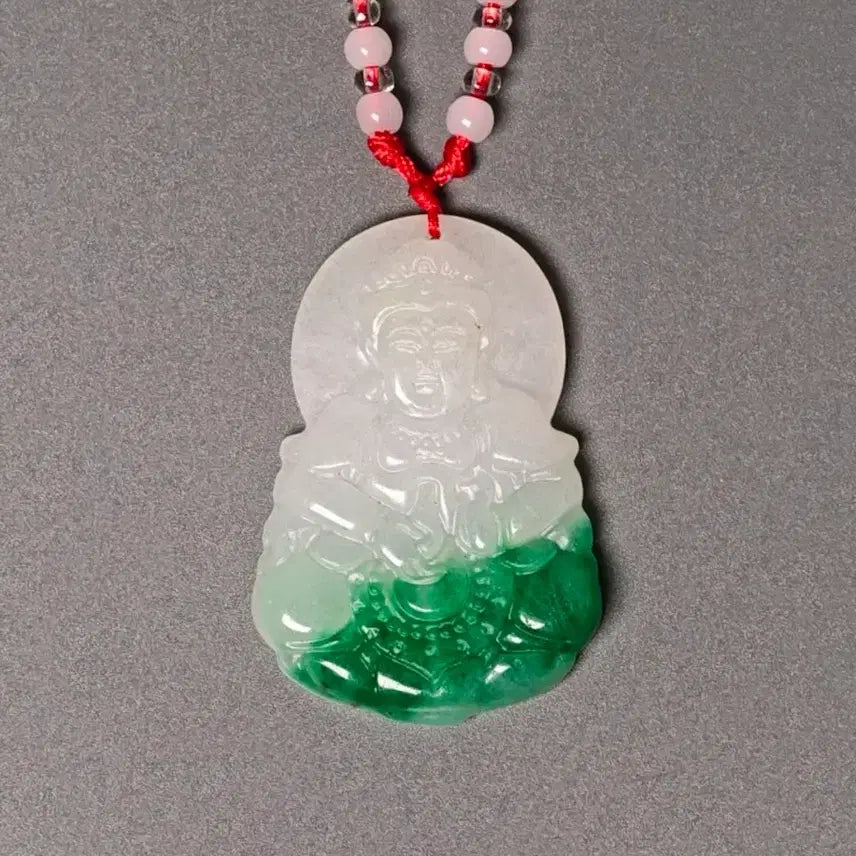[BUNJANG] Jade Guan Yin Buddha Pendant Necklace Set (5 Pieces) / 옥 관음불 조각 불상 펜던트 목걸이 5점 일괄 골동품 고미술품 수집품