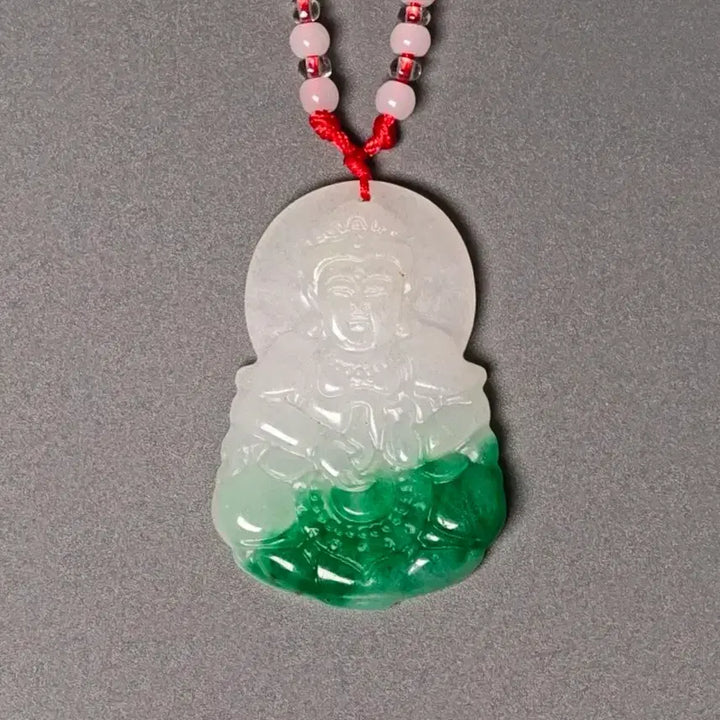 [BUNJANG] Jade Guan Yin Buddha Pendant Necklace Set (5 Pieces) / 옥 관음불 조각 불상 펜던트 목걸이 5점 일괄 골동품 고미술품 수집품