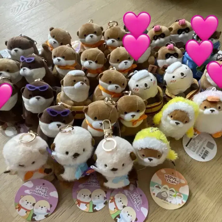 [BUNJANG] Uso Uso Jang Otter Sea Otter Keychain Bag Charm Plush / 우소우소짱 수달 해달 키링 가방고리 인형