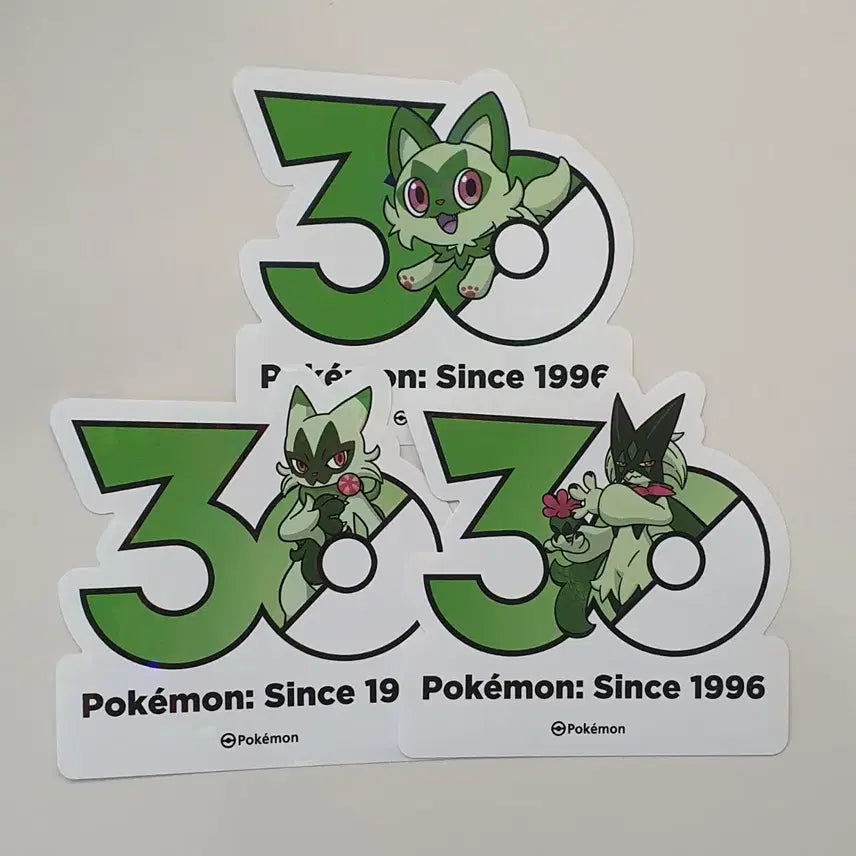 [BUNJANG] Pokemon 30th Anniversary Logo Sticker Bundle Set (Rowlet, Dartrix, Decidueye) / 포켓몬 30주년 로고 스티커 나오하 나로테 마스카나 일괄