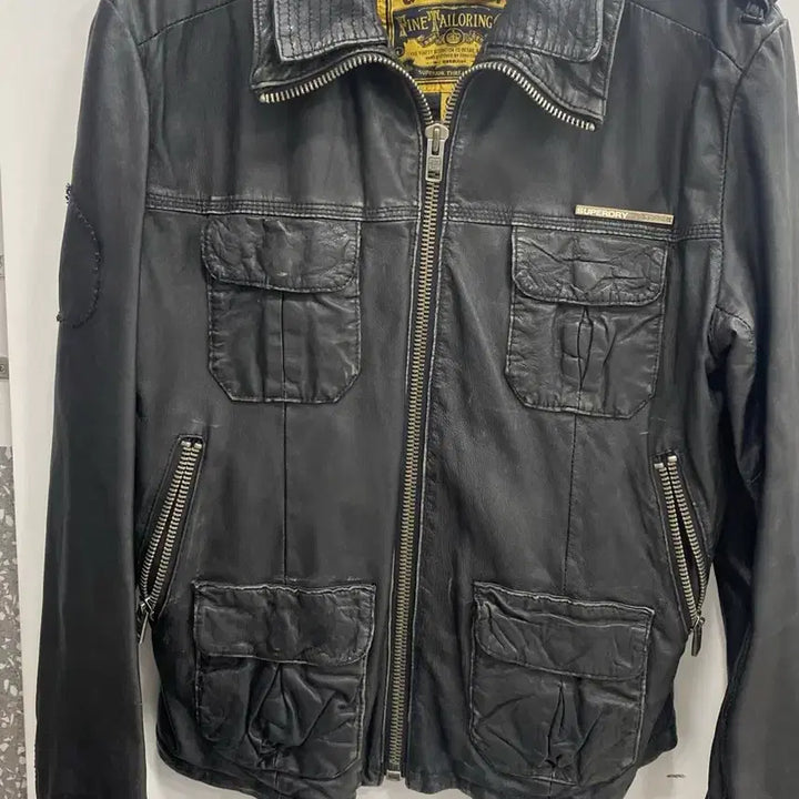 [BUNJANG] Superdry Original Lambskin Leather Jacket M / [M추천/표기L] 슈퍼드라이 오리지널 양가죽 가죽 레더 자켓