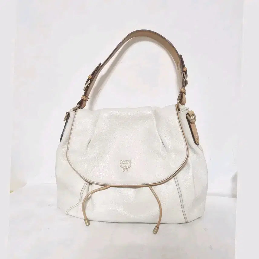 [BUNJANG] MCM Visetos Shoulder Bag White / MCM 비세토스 숄더백