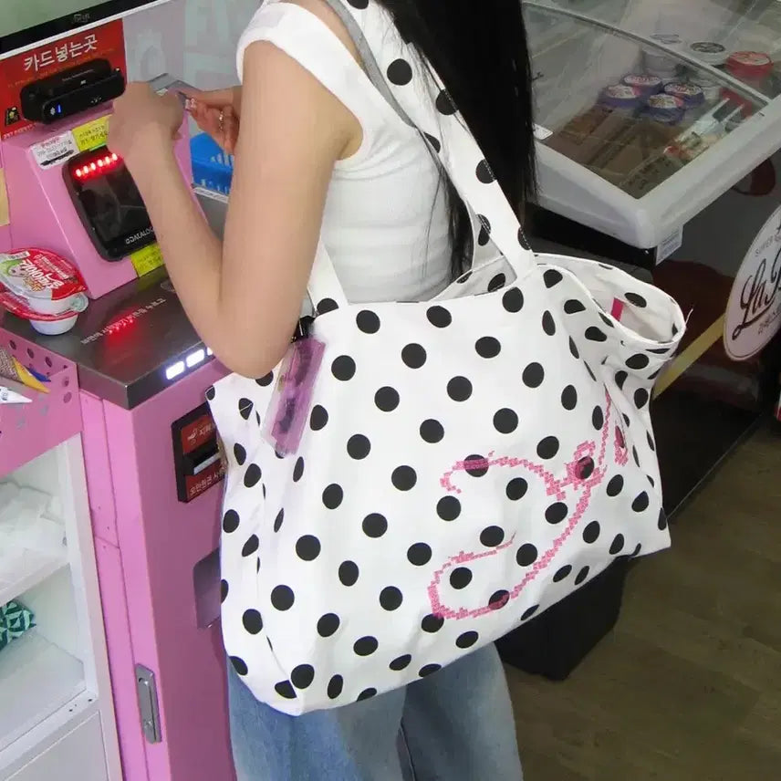 [BUNJANG] Yeomim Pixel Shoulder Bag (White Dot) / 여밈 pixel bag (white dot)