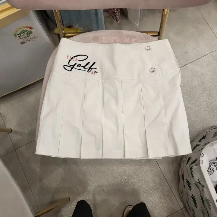 [BUNJANG] Elle Golf Pleated Skirt White / 엘르골프 플리츠 스커트 화이트