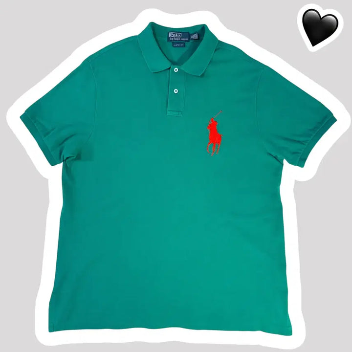 [BUNJANG] Polo Ralph Lauren New Model Green Big Pony Short Sleeve Polo Shirt XL / 신형 폴로 랄프로렌 그린 빅포니 반팔카라티