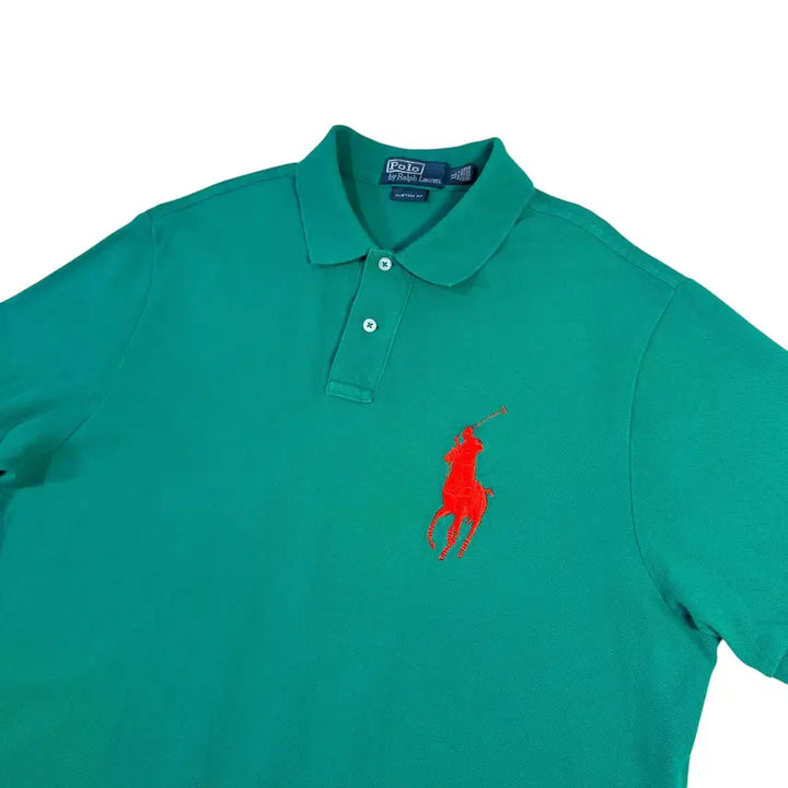 [BUNJANG] Polo Ralph Lauren New Model Green Big Pony Short Sleeve Polo Shirt XL / 신형 폴로 랄프로렌 그린 빅포니 반팔카라티