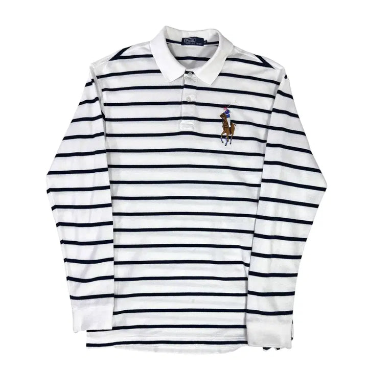 [BUNJANG] Polo Ralph Lauren Striped Big Pony Polo Shirt / 폴로 랄프로렌 단가라 빅포니 카라티