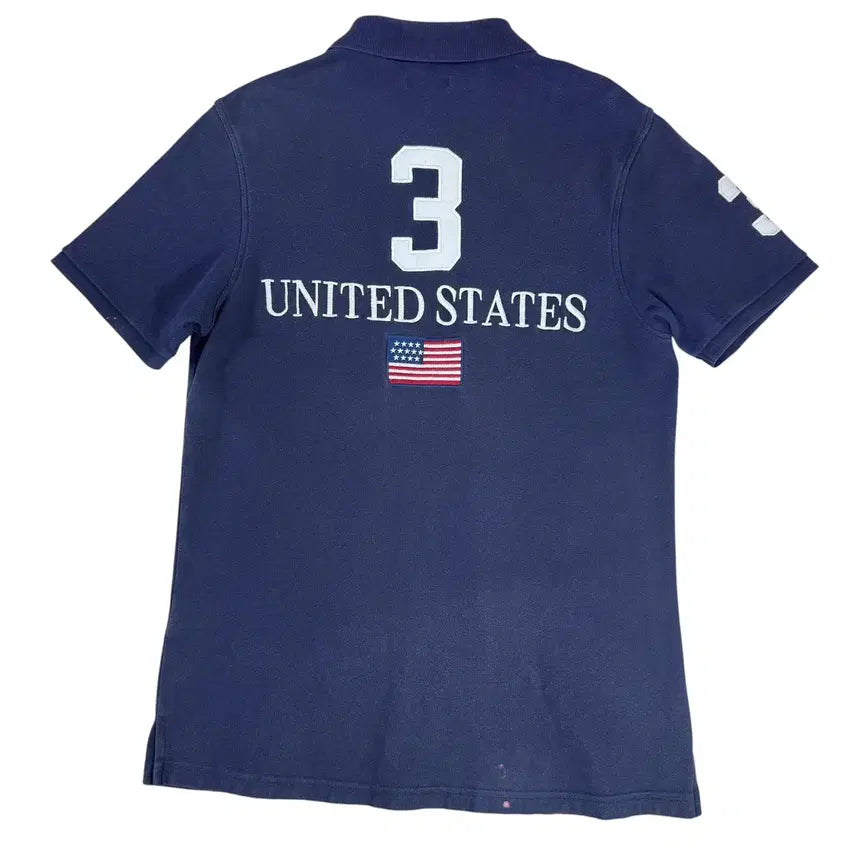 [BUNJANG] Polo Ralph Lauren Chief Keef USA Big Pony Navy Short Sleeve Polo Shirt / 폴로 랄프로렌 치프키프 USA 빅포니 네이비 반팔카라티