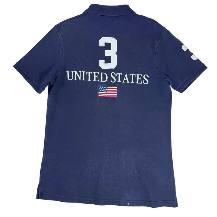 [BUNJANG] Polo Ralph Lauren Chief Keef USA Big Pony Navy Short Sleeve Polo Shirt / 폴로 랄프로렌 치프키프 USA 빅포니 네이비 반팔카라티
