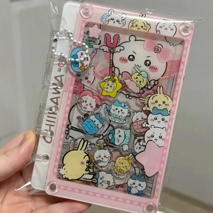 [BUNJANG] Chiikawa Monjakui Acrylic Binder Diary Notebook with Shaker / 새상품 치이카와 먼작귀 아크릴바인더 다이어리 공책 아크릴쉐이커