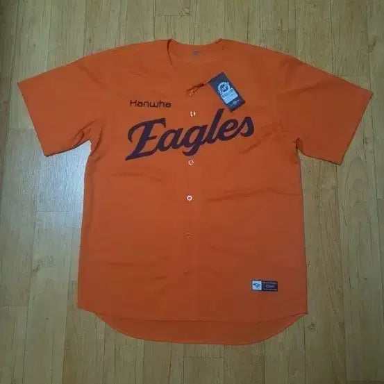 [BUNJANG] Hanwha Eagles Orange Short-Sleeve Baseball Jersey (Size 105) / (25년구매/택 달린 새옷) 한화이글스 오렌지색 반팔 유니폼, 105