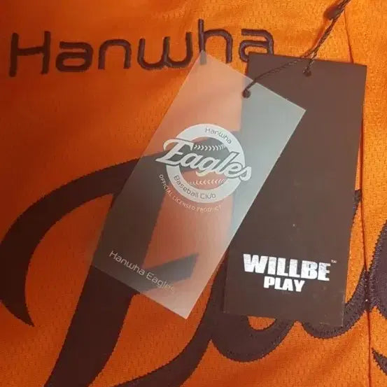 [BUNJANG] Hanwha Eagles Orange Short-Sleeve Baseball Jersey (Size 105) / (25년구매/택 달린 새옷) 한화이글스 오렌지색 반팔 유니폼, 105