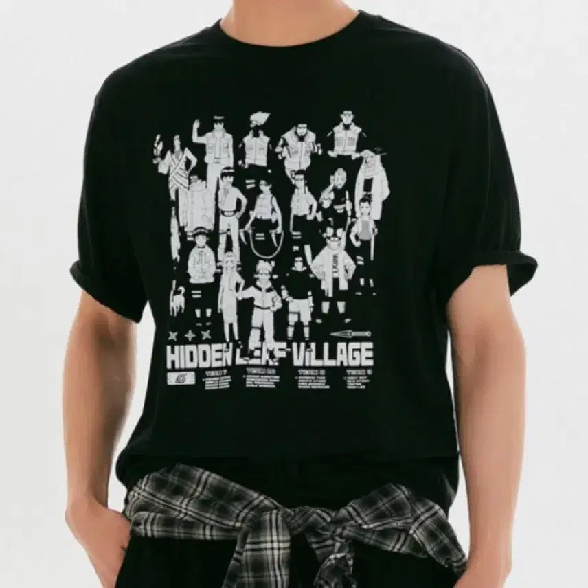 [BUNJANG] Spao Naruto Mix Short Sleeve T-Shirt S / [미개봉] 스파오 나루토 반팔 티셔츠 믹스 S